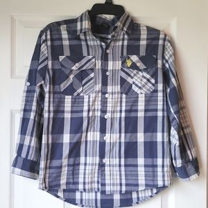 GUC - US POLO Button Down Cassual Roll Up Sleeves Shirt